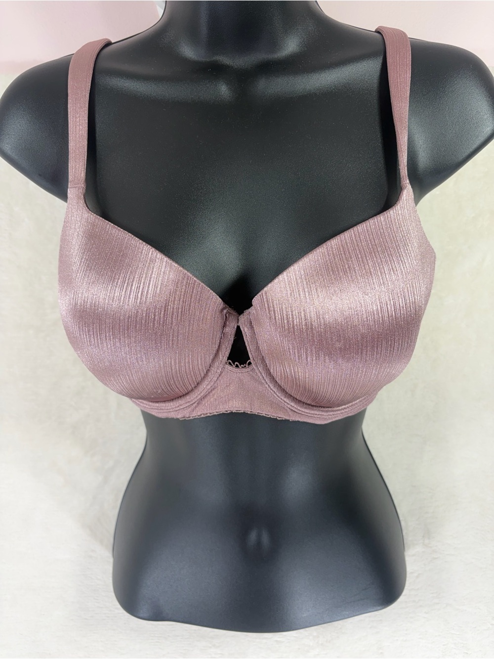 # 43 LA SENZA Plush Shimmer Underwire Bra in Dusty Rose 34DD